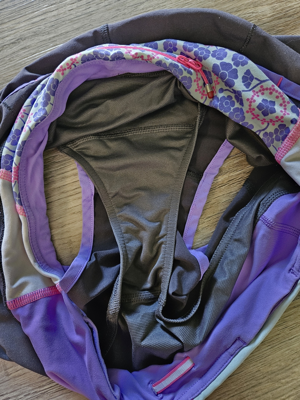 Lululemon Run Speed Black / Power Purple / Quilt Summer Shorts - Picture 5 of 9